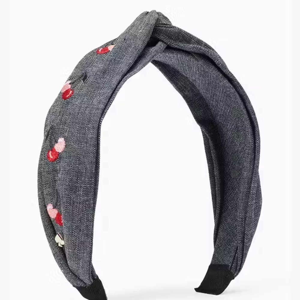 Kate Spade Cherry Denim Twisted Headband